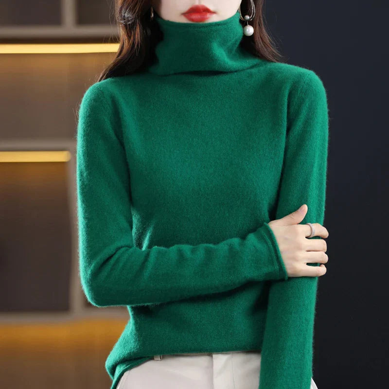 Noimee - Knitted sweater with turtleneck and slim fit for women