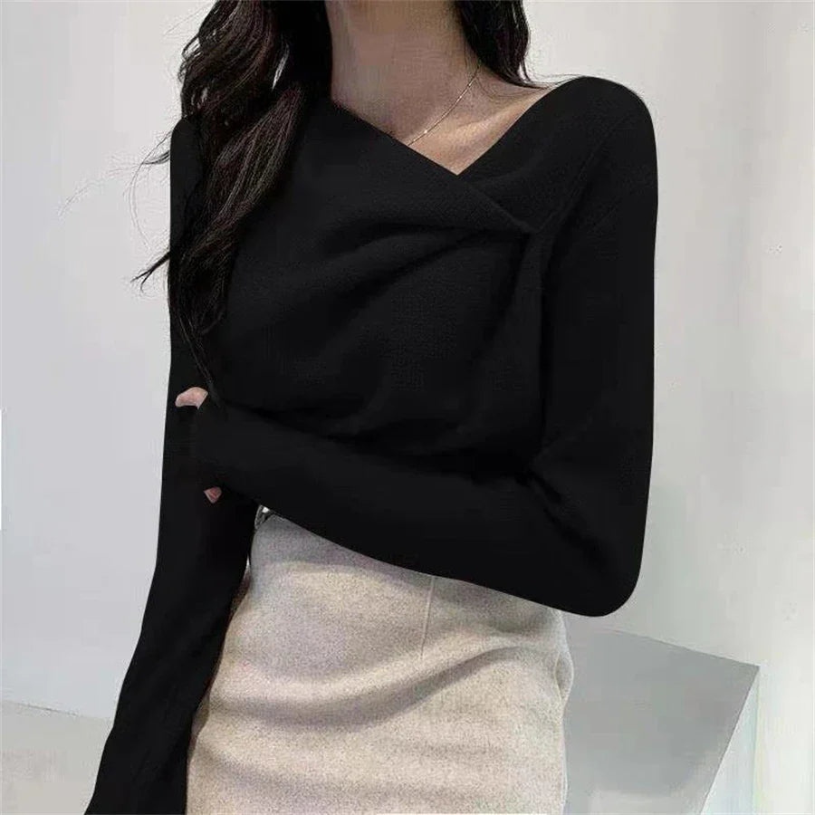 Heather - Ladies velvet sweater
