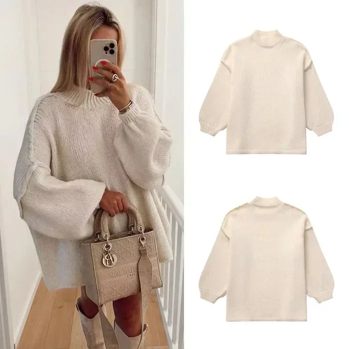 Kitty women's round neck knitted sweater