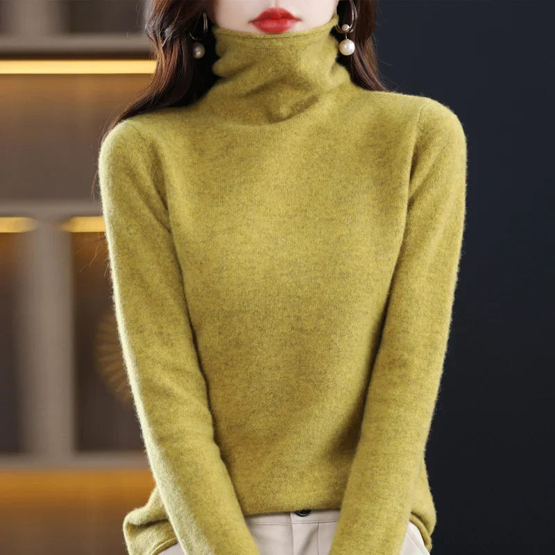 Noimee - Knitted sweater with turtleneck and slim fit for women