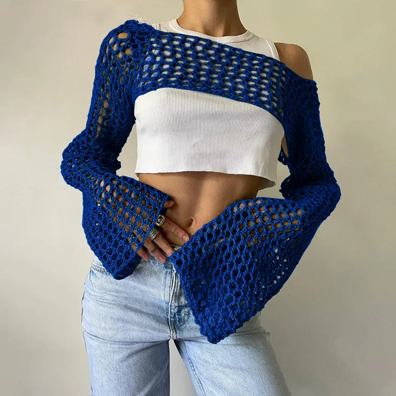 Mesh crop top for women