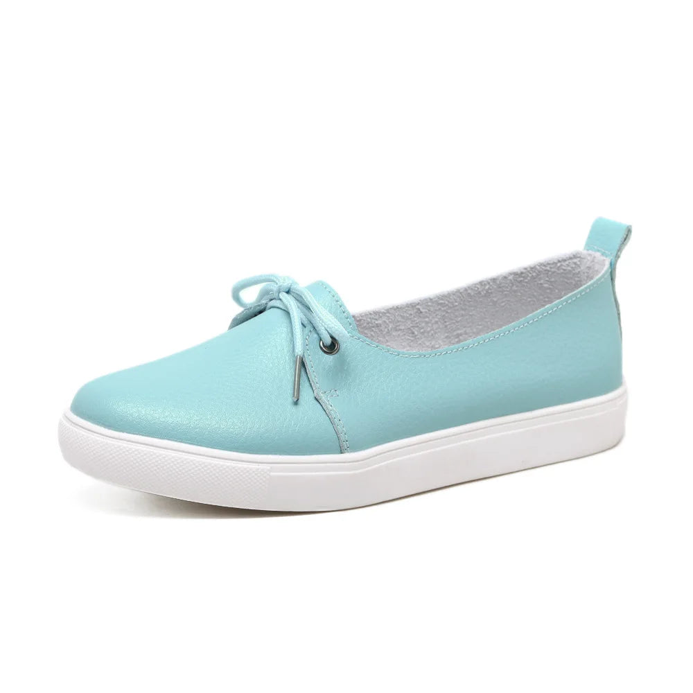 Women's Split Leather Flat Shoes