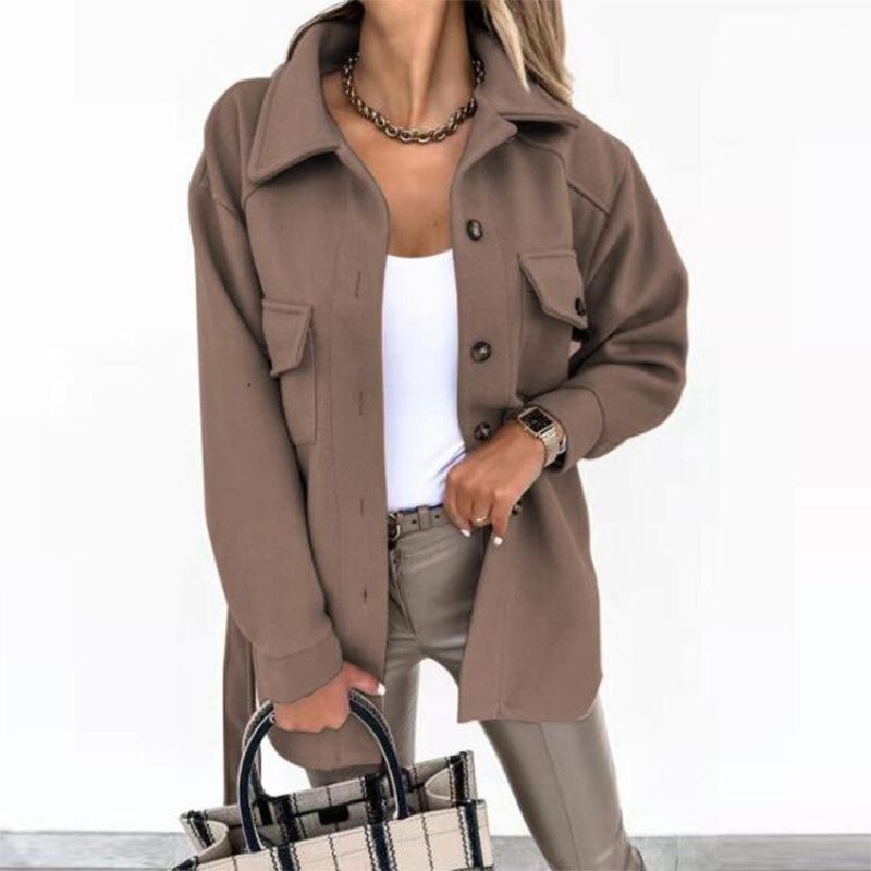 Stylish wool-look jacket for women - Saskia