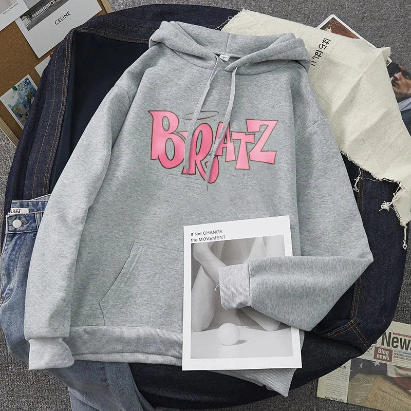 Posy print sweatshirt with letter design for women