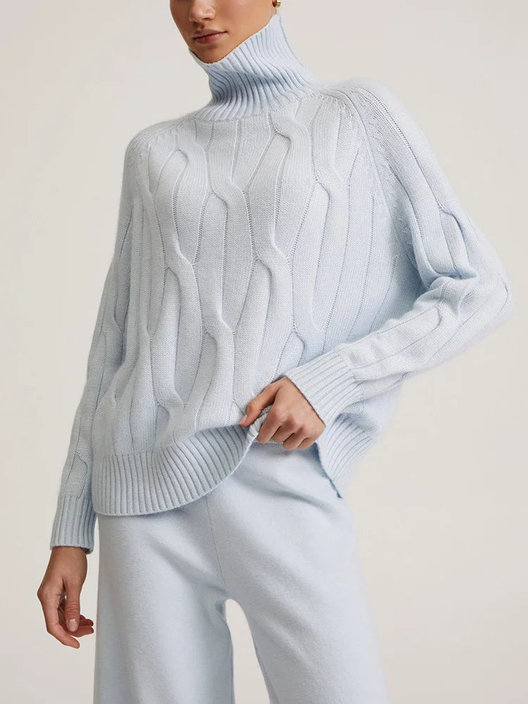 Delano knitted sweater with turtleneck for women