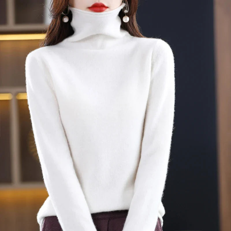Noimee - Knitted sweater with turtleneck and slim fit for women