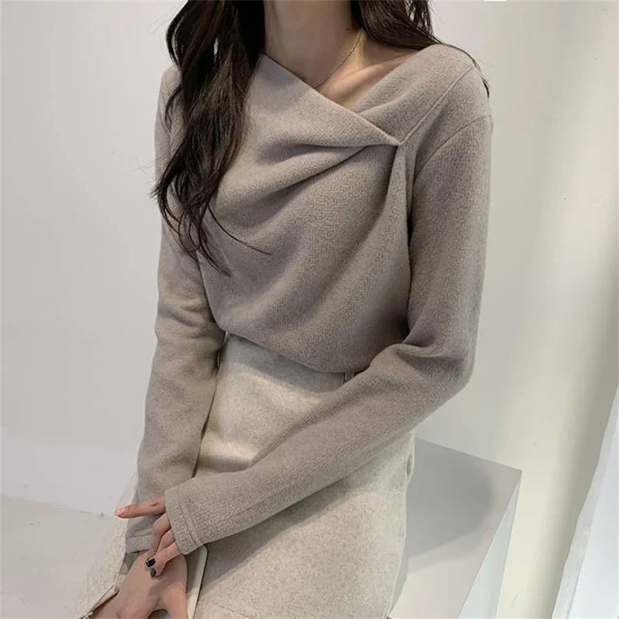 Heather - Ladies velvet sweater