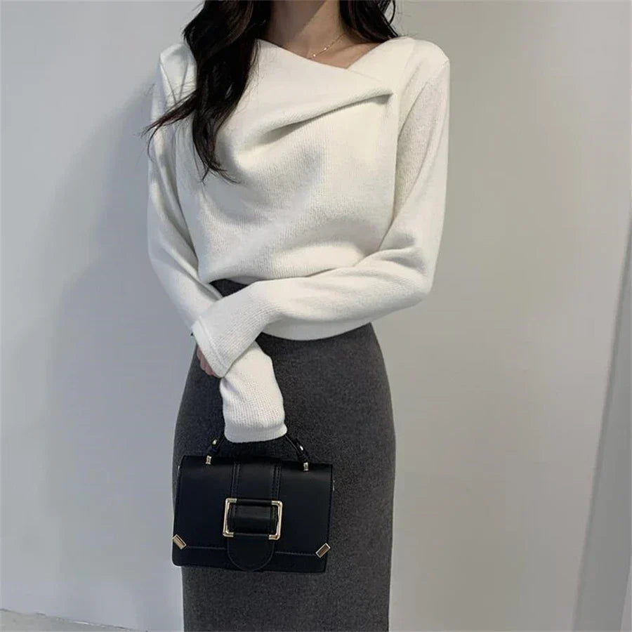 Heather - Ladies velvet sweater