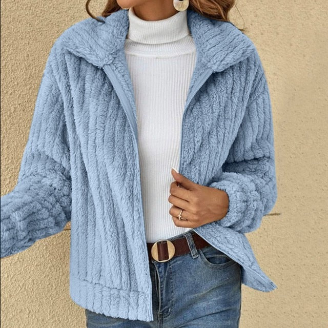 Aloisa - casual plush coat