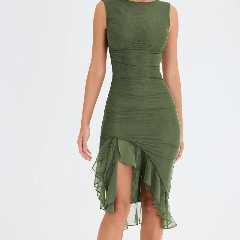 Zelia - midi dress with ruffles