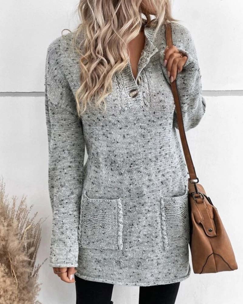 Deqa | Long sweater with pockets