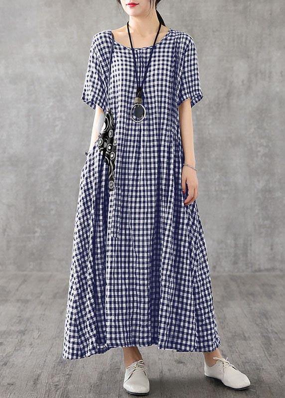 Herra - Casual summer long plaid dress