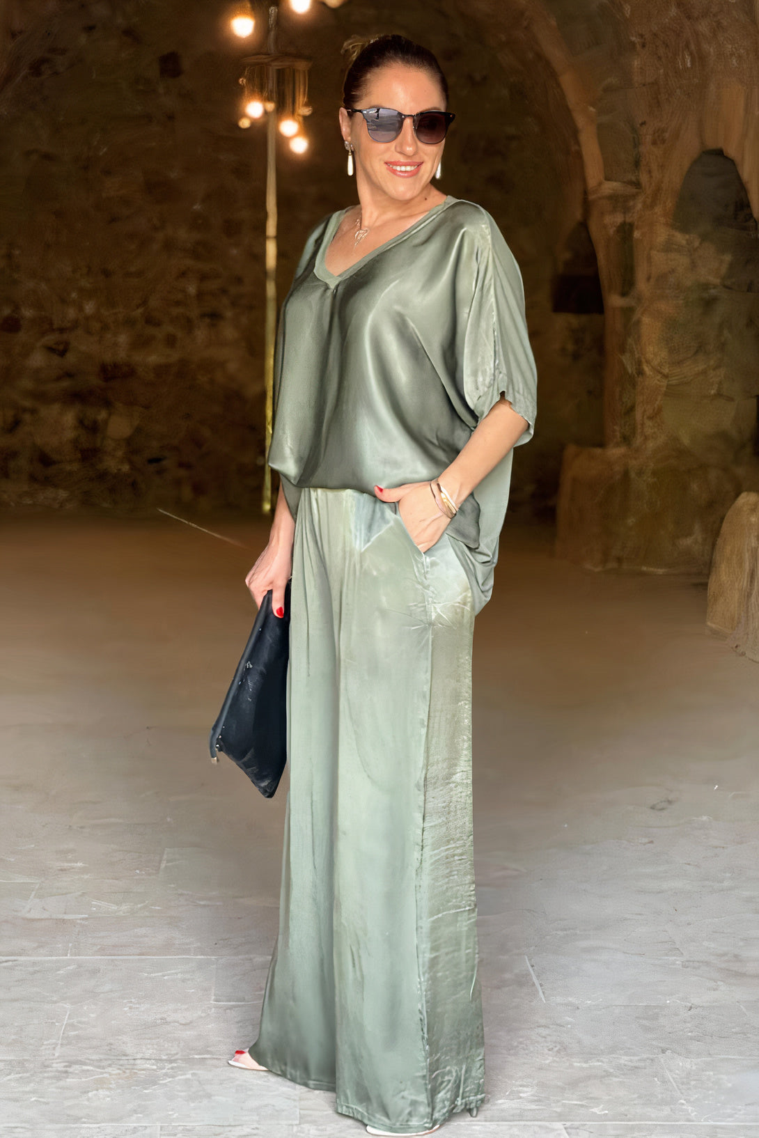 Two-piece satin set - Chie