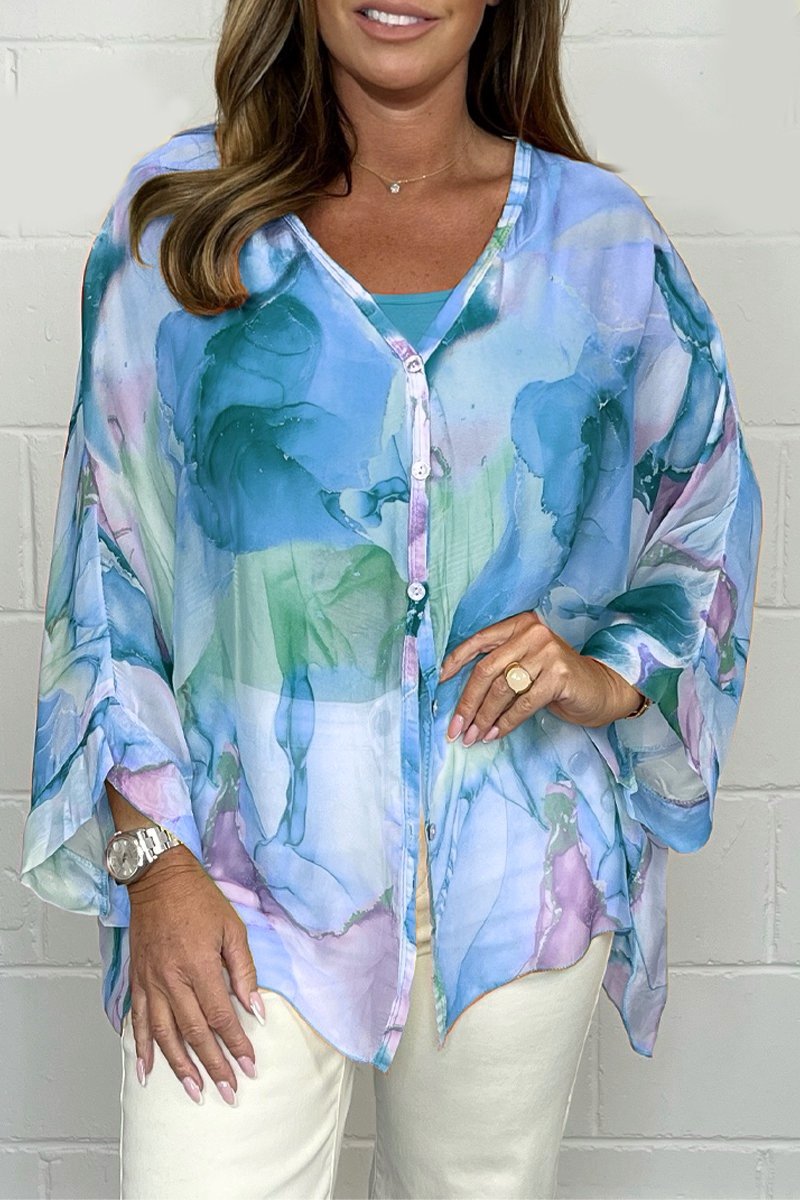 Amber | Stylish Lightweight Blouse with Print for Ladies