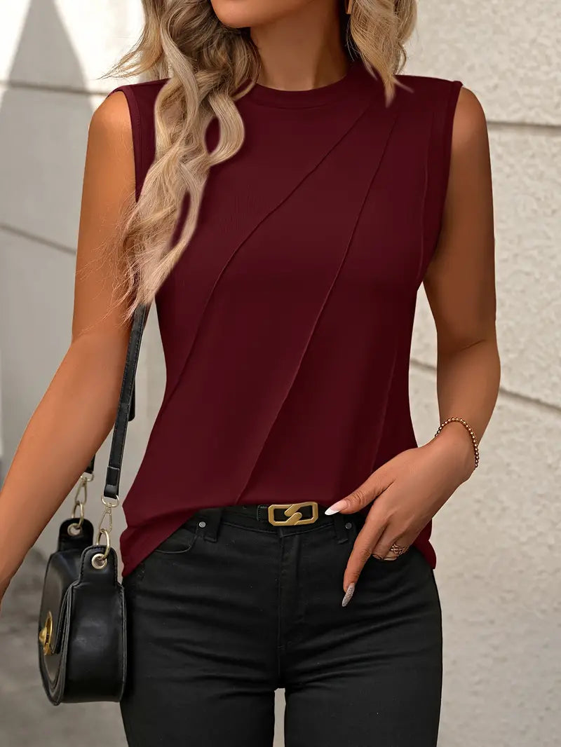 Saima - Sleeveless Cropped Top For Women - Chic & Bold