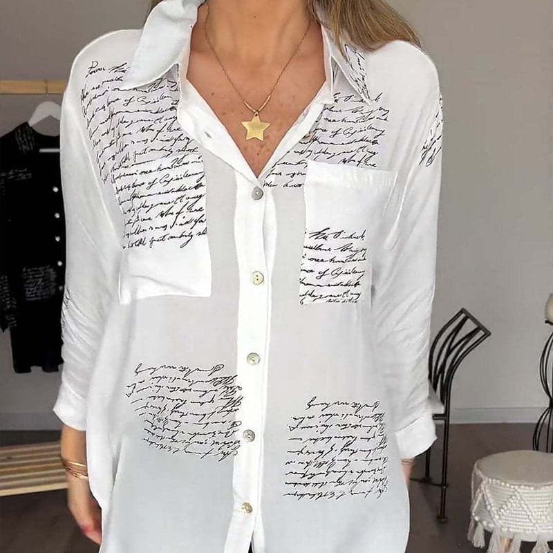 Maryam | Elegant Long Blouse with Buttons