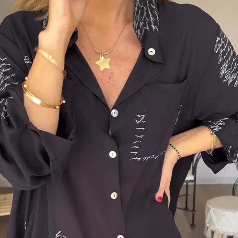 Maryam | Elegant Long Blouse with Buttons