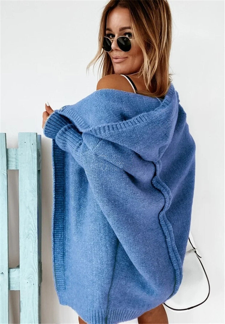 Knitted cardigan with hood - Chiara