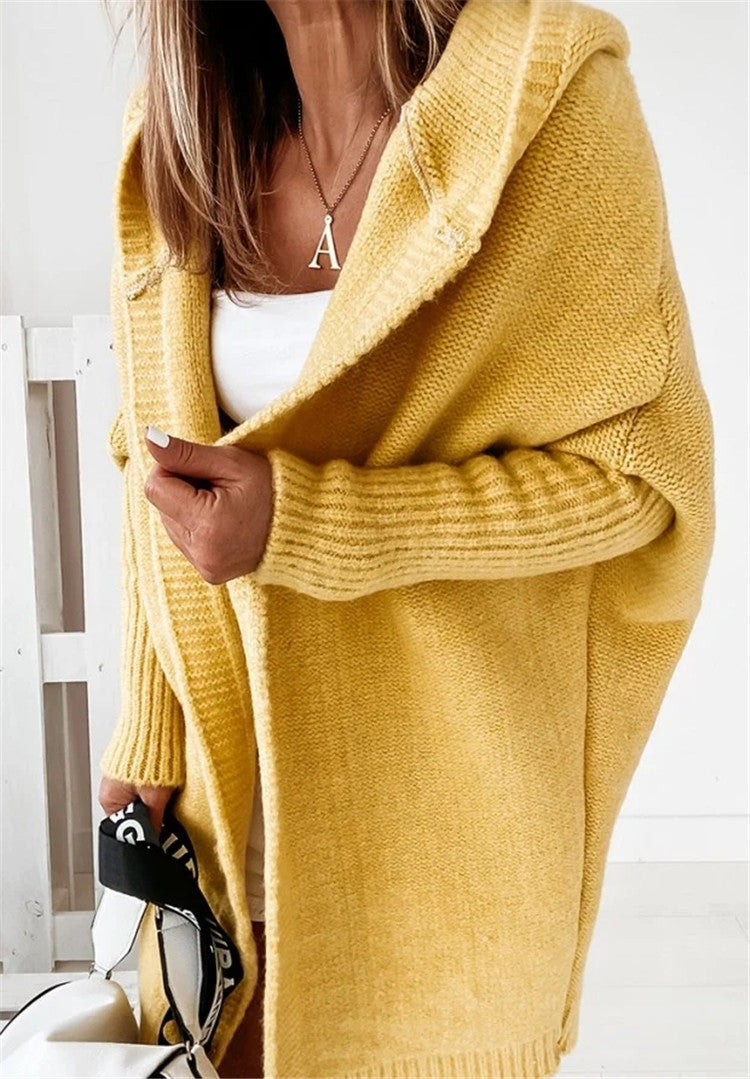Knitted cardigan with hood - Chiara