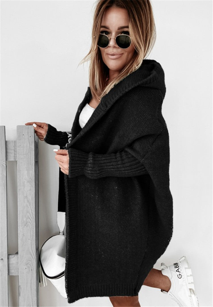 Knitted cardigan with hood - Chiara