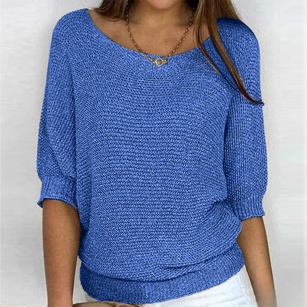 Shiny knitted top for women
