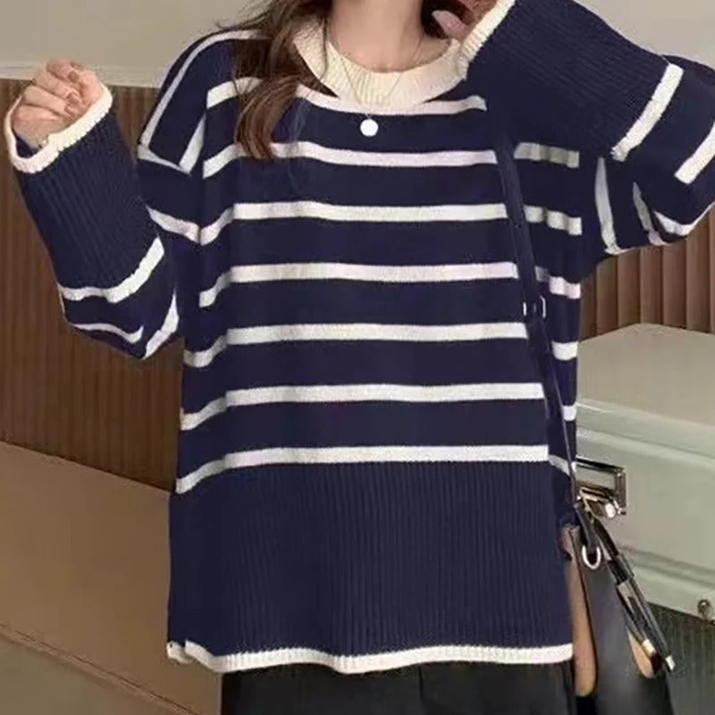 Megan - Striped long sleeve sweater for women