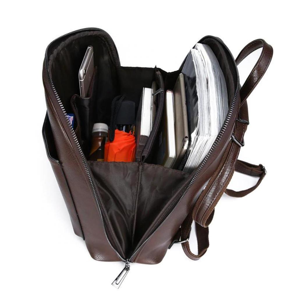 Classic Double-Zip Backpack - Sleek Design-Elly Rose