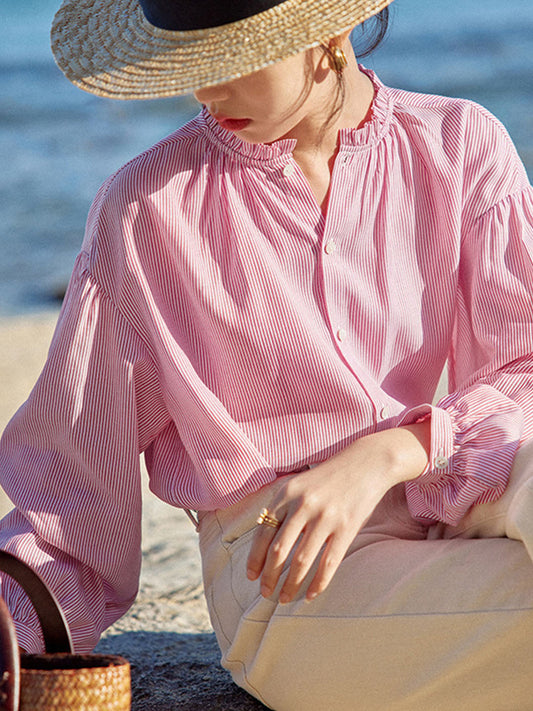 April | Elegant Striped Blouse