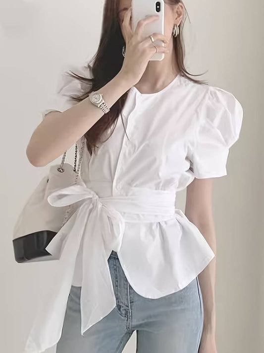 Puff sleeve blouse for women