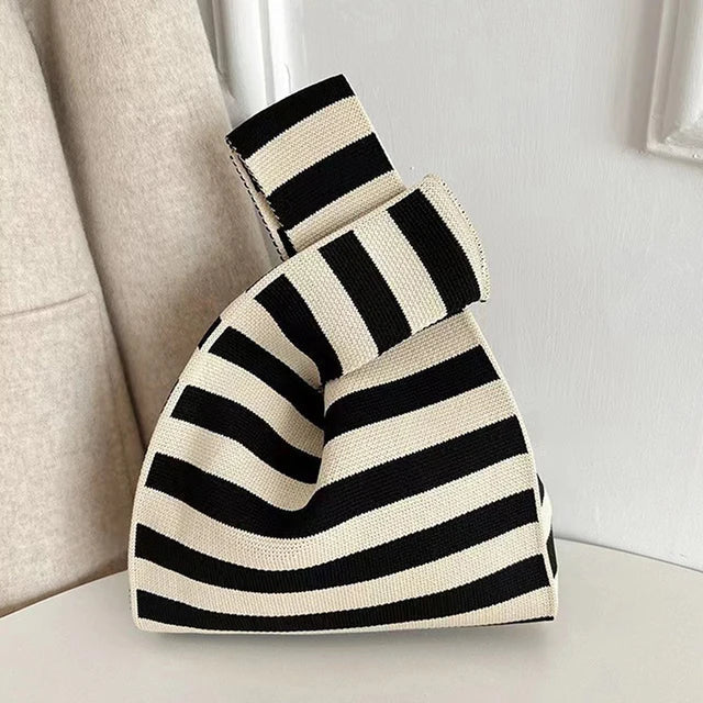 Coralie - Chic striped canvas tote bag