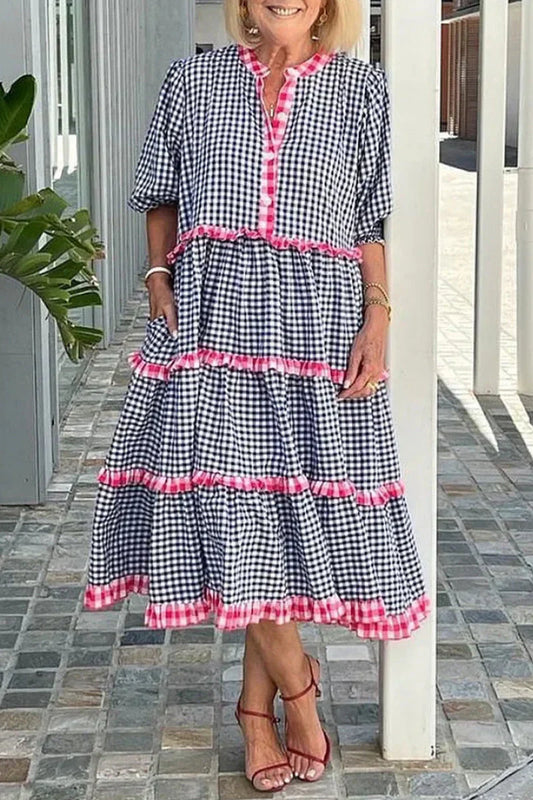 Dove - Casual t-shirt dresses with O-neck and patch pockets