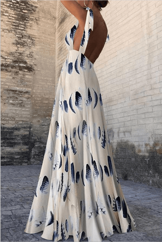 Adley - elegant sleeveless strapless dress with flowers