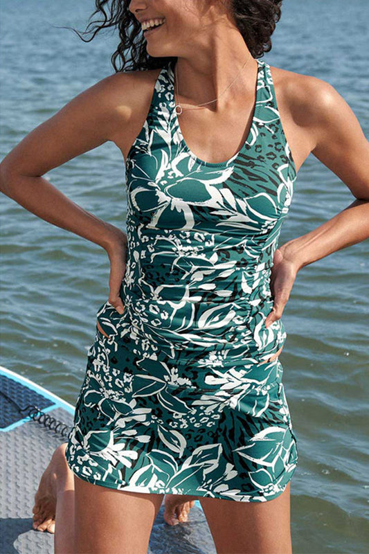 Alexis - Green tankini set