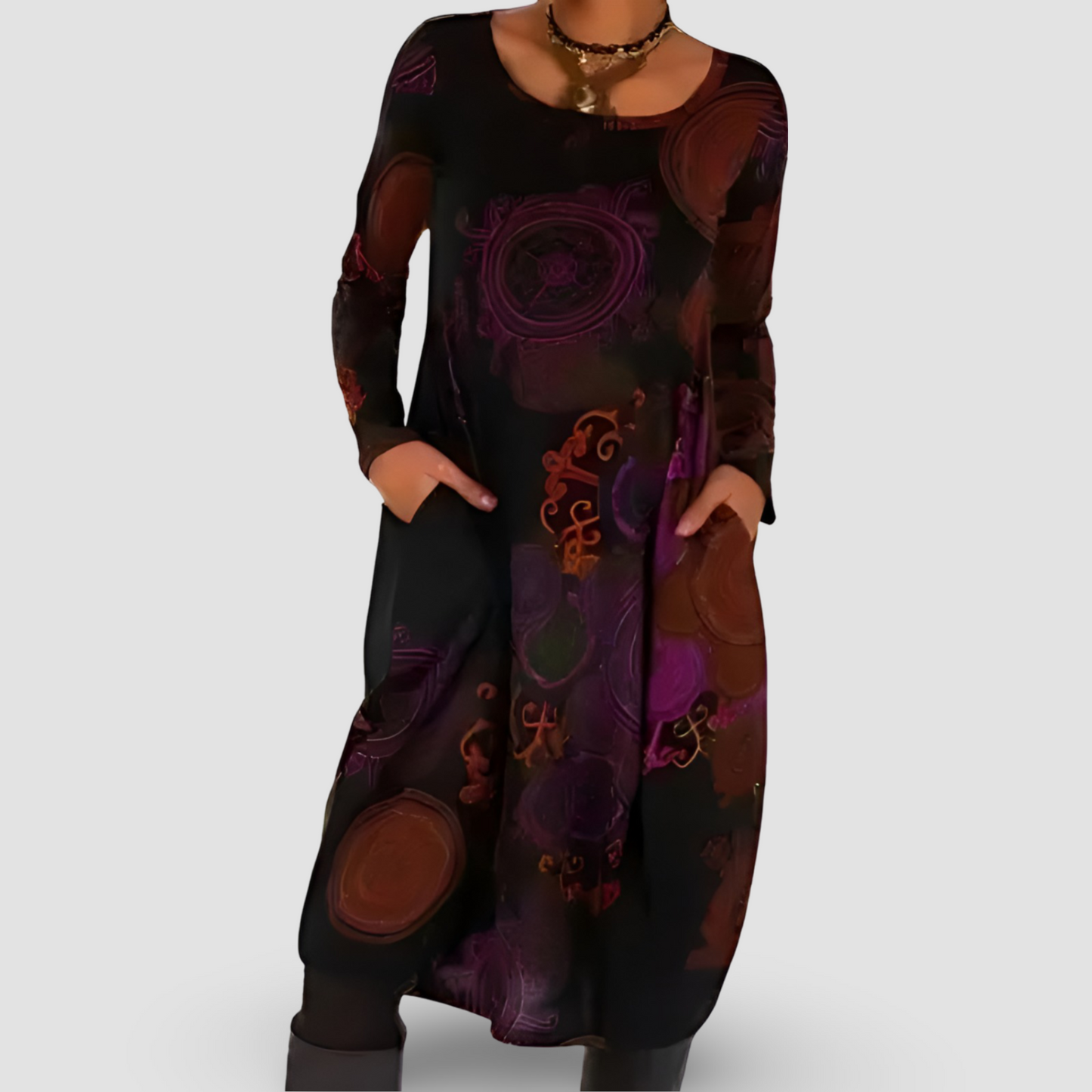 Lunaris™ | Winter dress with bohemian elegance