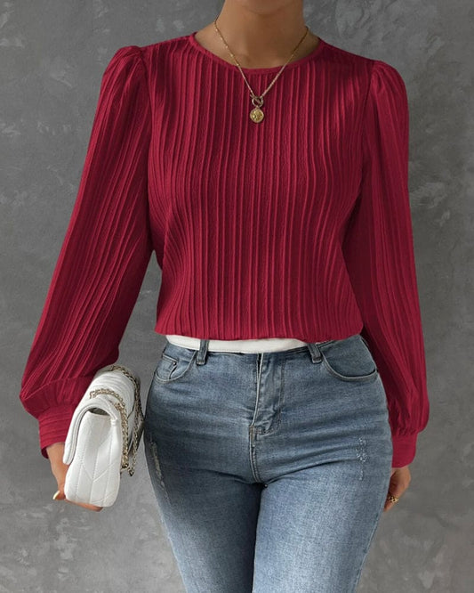 Melissa | Structured Blouse with Lantern Sleeves for Ladies