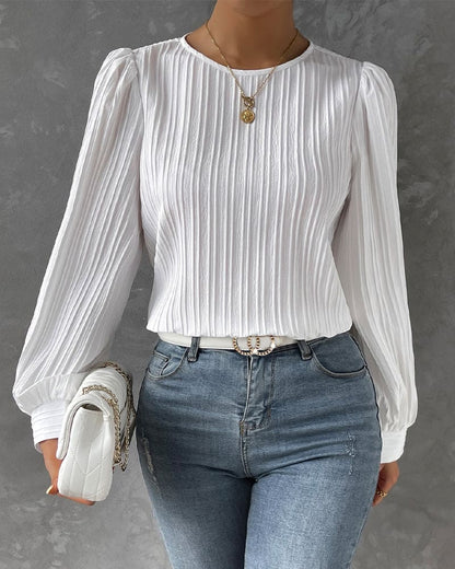 Melissa | Structured Blouse with Lantern Sleeves for Ladies