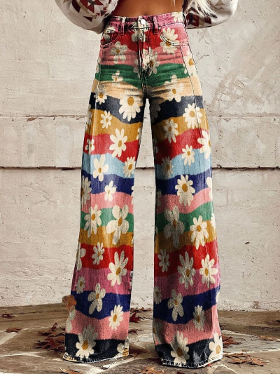Ea | chic patterned pants for women
