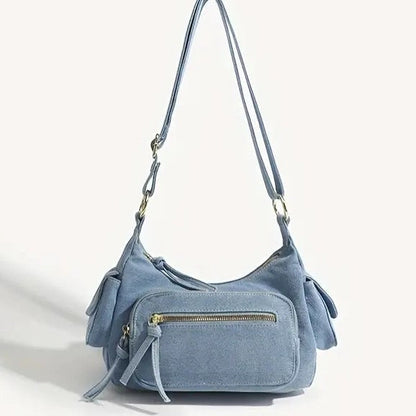Kenna - Retro denim shoulder bag