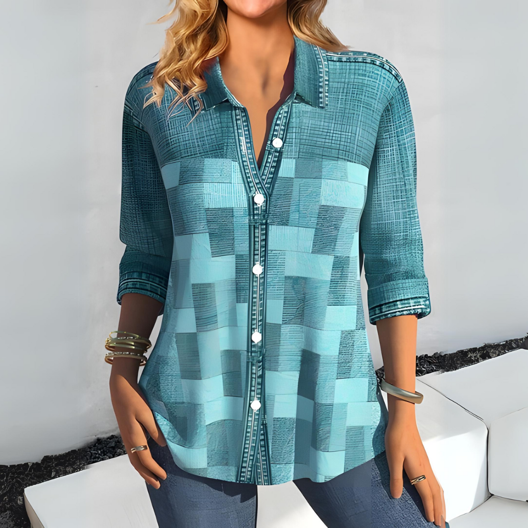 Kezia - Checked Blouse for Ladies - Trendy & Versatile