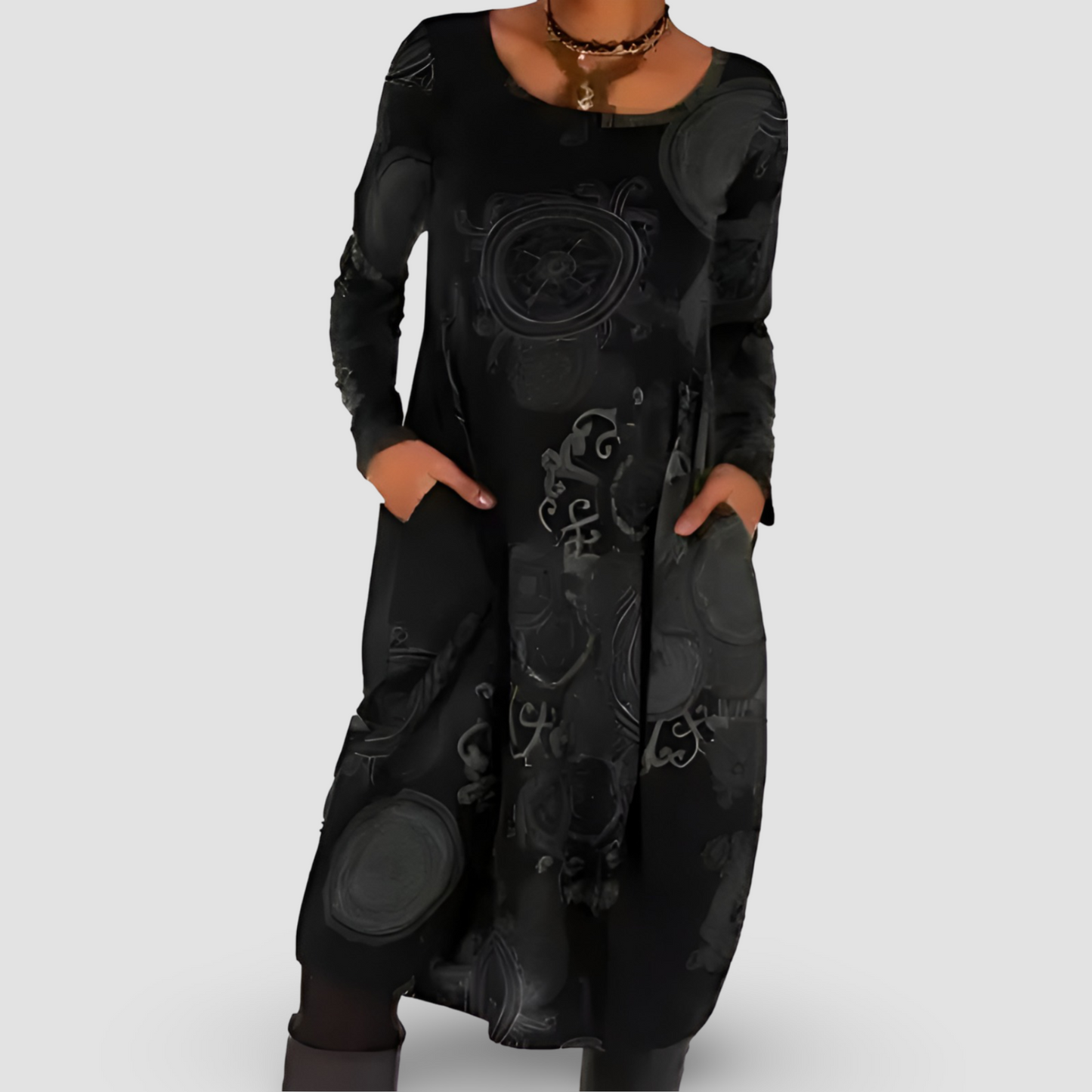Lunaris™ | Winter dress with bohemian elegance