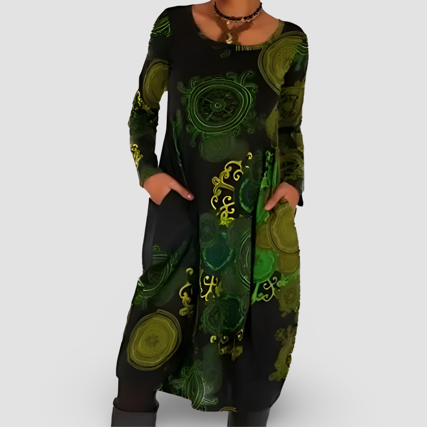 Lunaris™ | Winter dress with bohemian elegance