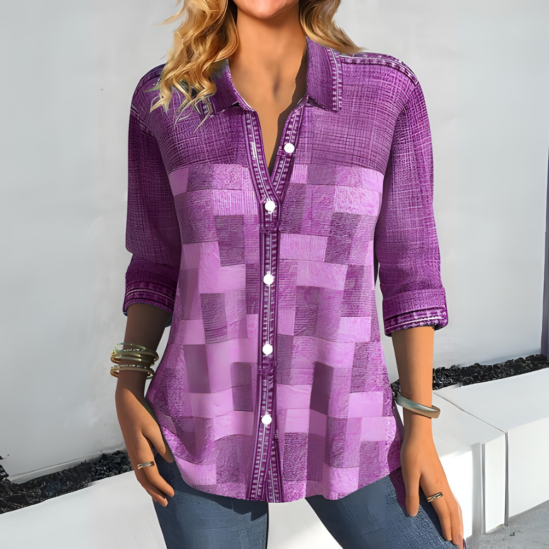 Kezia - Checked Blouse for Ladies - Trendy & Versatile