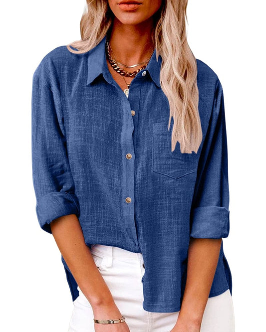 Elisa | Stylish Long Sleeve Blouse Practical and Elegant