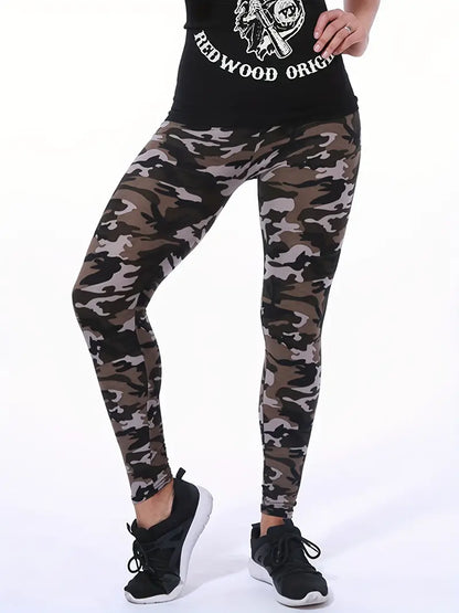 - casual camouflage leggings with high waist