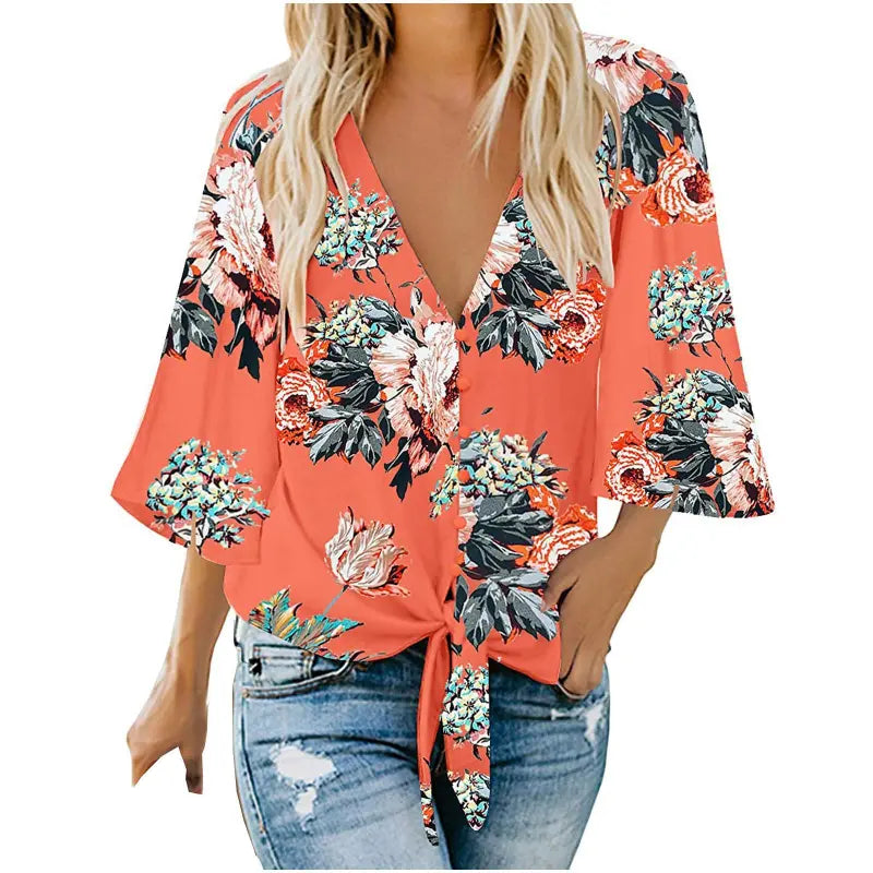 Ruby | Chic Printed Cardigan Blouse