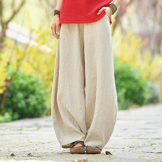 Wide, airy pants for women