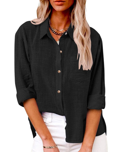 Elisa | Stylish Long Sleeve Blouse Practical and Elegant