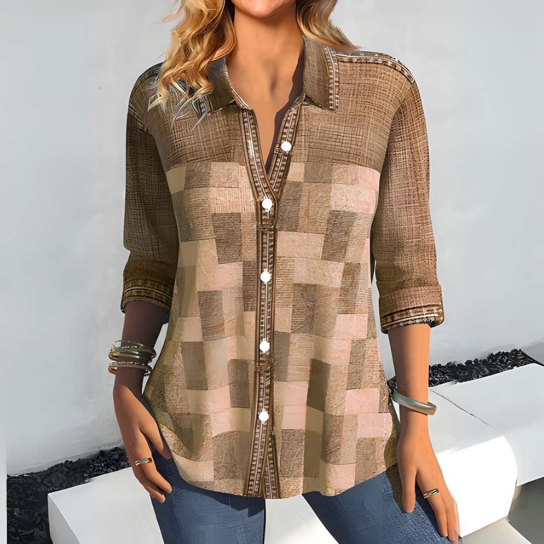 Kezia - Checked Blouse for Ladies - Trendy & Versatile