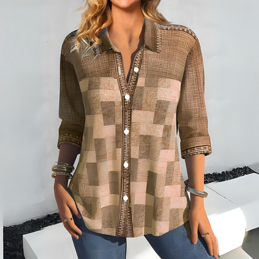 Kezia - Checked Blouse for Ladies - Trendy & Versatile