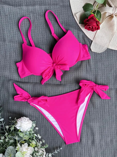AquaLivv - Push up bikini with bow
